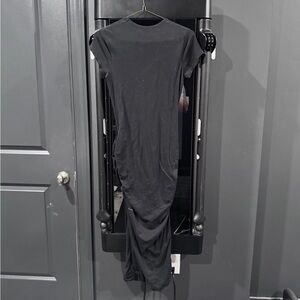 James Perse Black Short-Sleeve Maxi Dress